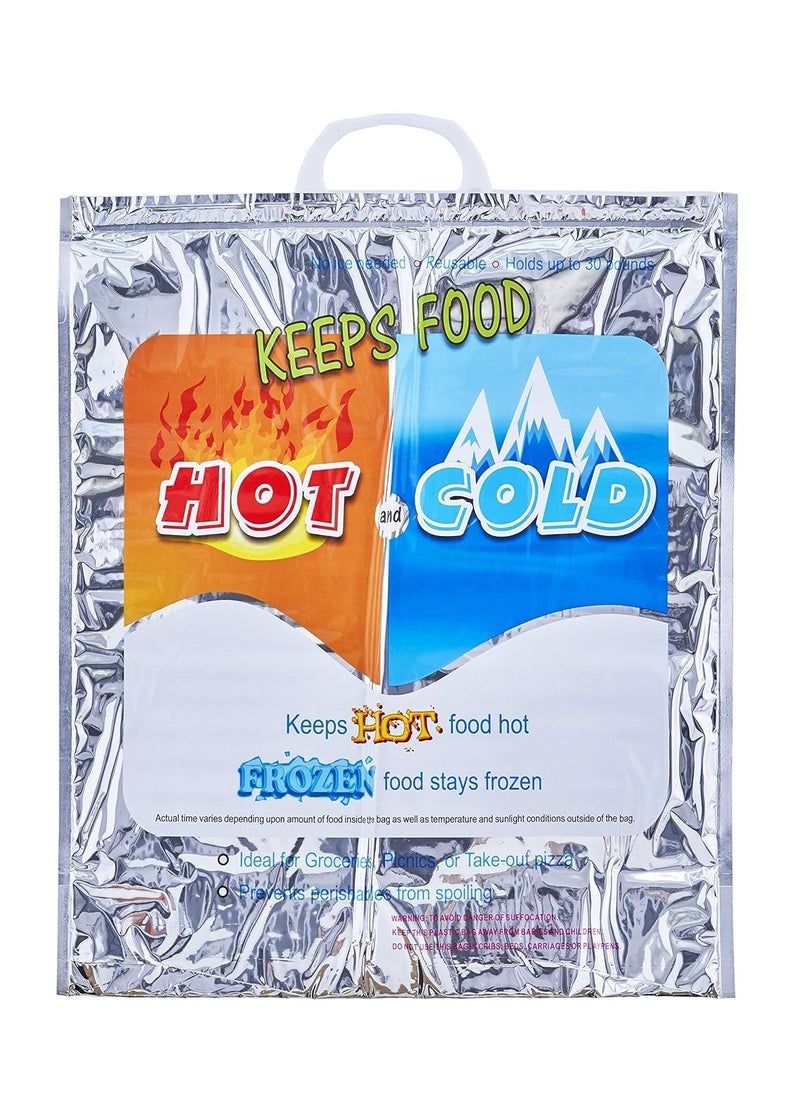 PEGACORN - PEGACORN Hot and Cold Small Bag for Food Storage Reusable Thermal BagAluminium Foil Bag 3 Layer Protection Size 50 x 52 cm 2 - Image 1