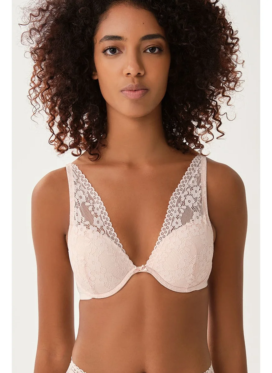 dagi Powder Half Filled Underwire Lace Bra