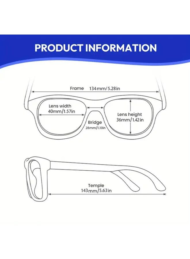 نظارات تورتوايسشيل لحماية من الضوء الأزرق، أسيتات، إطار كامل للرجال والنساء - Image 4
