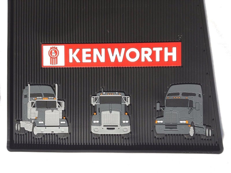 Kenworth T600 660 800 W900 OEM Black Rubber Floor Mats with Truck Logo Fits 2005 to 2020 - Image 3