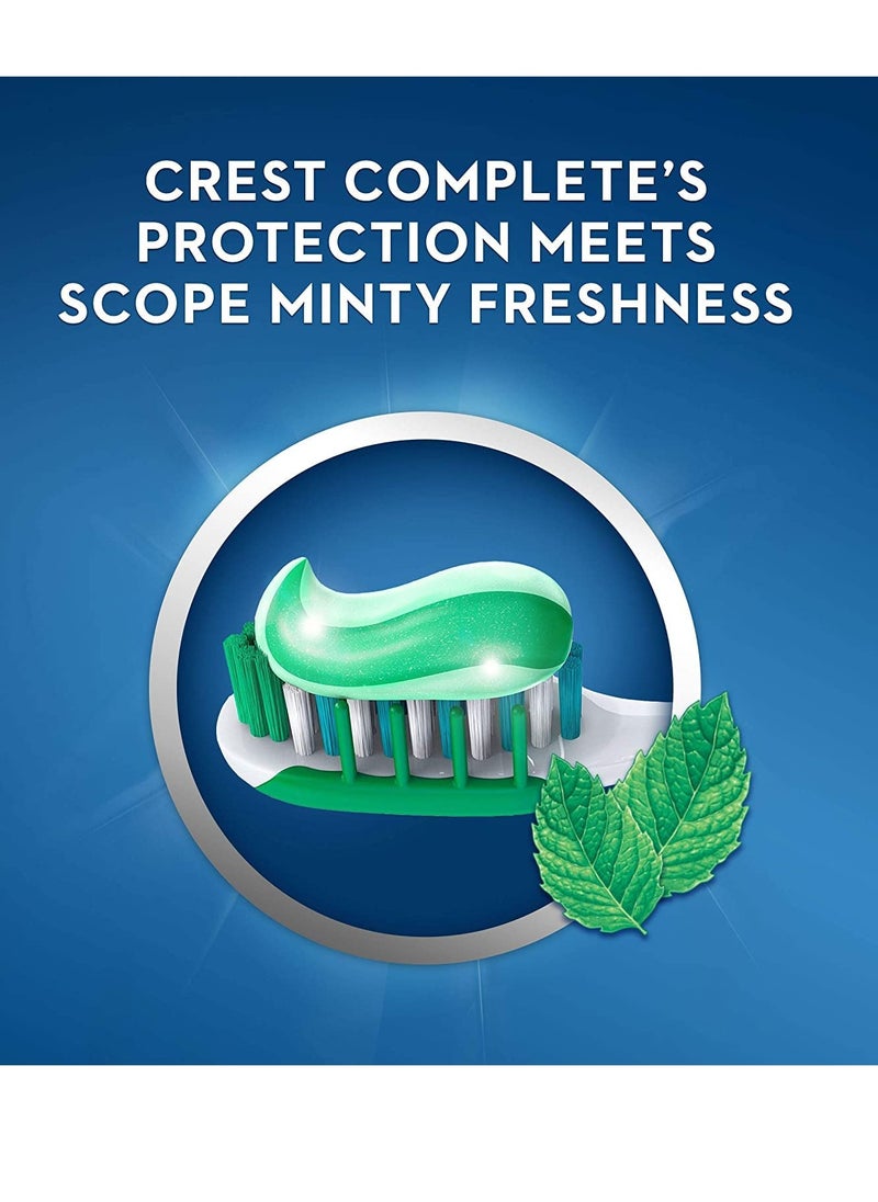 Crest - Crest + Scope Whitening Toothpaste - Pack of 3, 5.4 Oz Tubes - Anticavity Fluoride Toothpaste, Fresh Breath, Kills Germs - Tartar Protection, Enamel Protection - Minty Fresh Flavor - Image 1