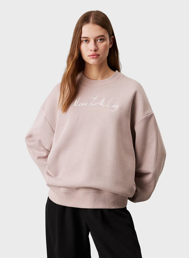 Calvin Klein Jeans Embroidered NYC Relaxed Sweatshirt