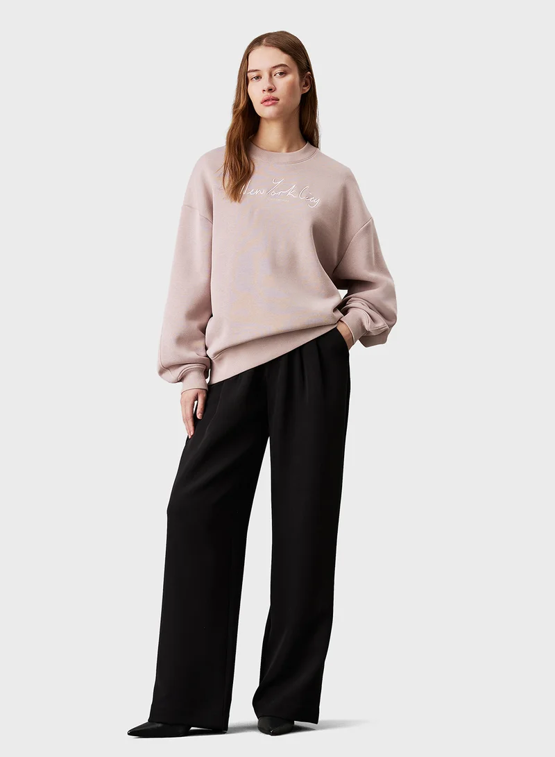 Calvin Klein Jeans Embroidered NYC Relaxed Sweatshirt