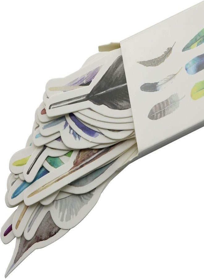 TAODAN 2 Boxes/60PCS Bookmark Colorful Feather Paper Reading Bookmarks Creative Novelty Book Page Marker Stationery Supplies - Image 2
