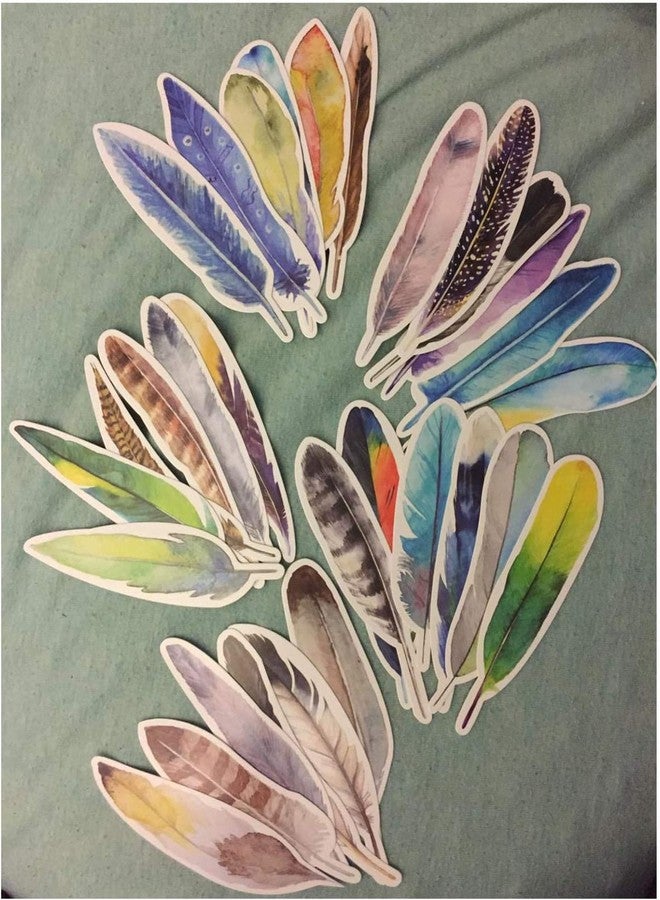 TAODAN 2 Boxes/60PCS Bookmark Colorful Feather Paper Reading Bookmarks Creative Novelty Book Page Marker Stationery Supplies - Image 4