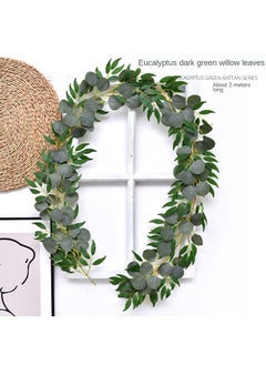 Generic 2-Pieces Artificial flower Eucalyptus canes leaves decorative flower  - Image 1
