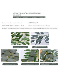 Generic 2-Pieces Artificial flower Eucalyptus canes leaves decorative flower  - Image 2