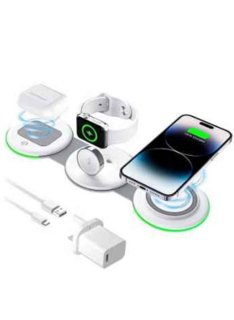 ELTRAZONE Charge Pro 3-In-1 Wireless Charger Certified For iPhone 15/14/13/12/11 Series, Earlier Models, Apple Watch  - Image 3