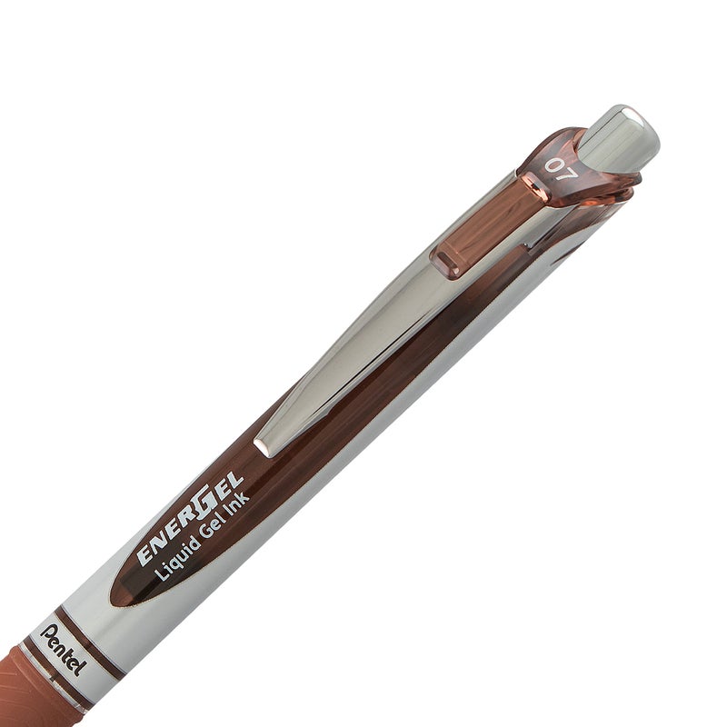 Pentel EnerGel RTX Retractable Liquid Gel Pen, (0.7mm) Metal Tip, Medium Line, Assorted Ink, 6-Pk (BL77BP6M1) - Image 3