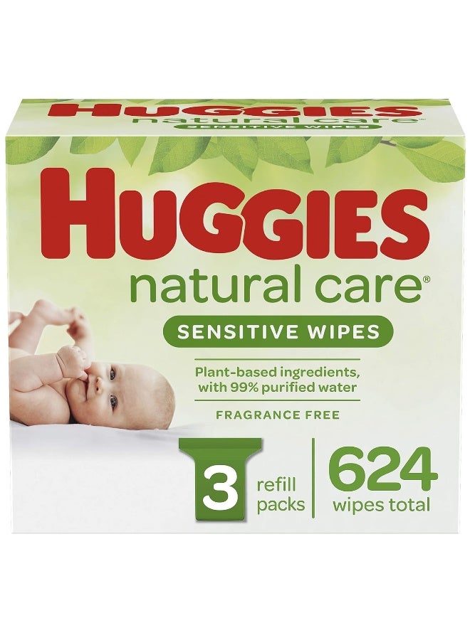 Huggies Natural Care Sensitive Baby Wipes, Unscented, 48 Count (Pack of 6)