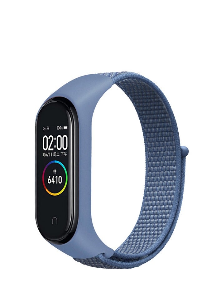 Nylon Strap Compatible with Xiaomi Mi Band 7/6/5/4/3 Soft Adjustable Band for Men and Women Blue - Image 1