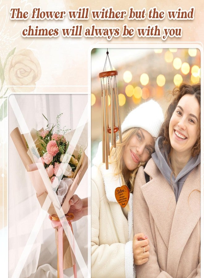 Damaigiift Sisters Gifts from Sister, Sister Birthday Gifts Wind Chime, Bestie Gifts for Women, Unique Sister Gifts for Birthday, Christmas, Mothers Day, Wedding, Graduation, Garden Decoration - Image 3