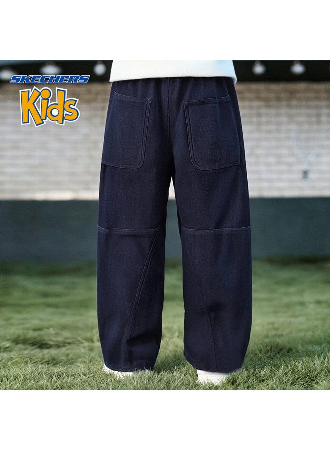 Skechers Kids Children's Pants Denim Jeans Winter Casual Cargo Pants Academy Blue 120 - Image 2
