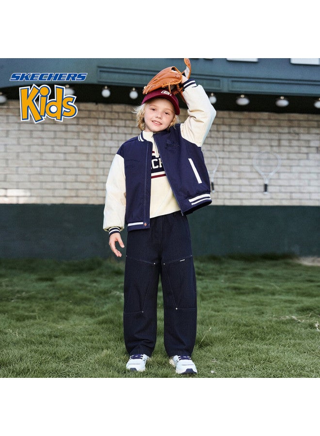 Skechers Kids Children's Pants Denim Jeans Winter Casual Cargo Pants Academy Blue 120 - Image 4