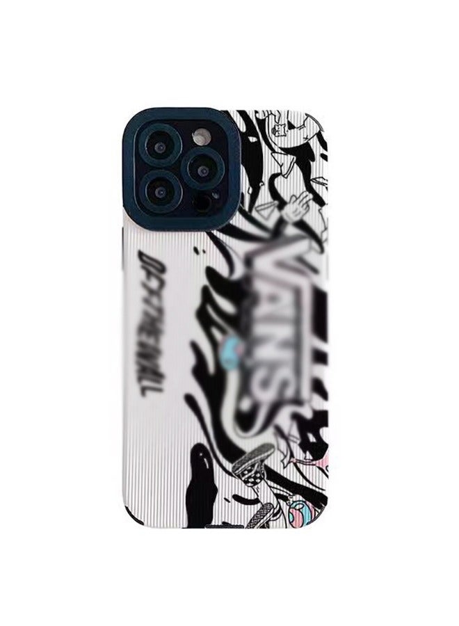 Unique Compatible with iPhone 15 Pro Case, English Phone Cases, Black and White Phone Cases - Stylish and Handsome Phone Cases - TPU Drop Protection