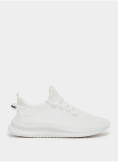 Styli Textured Knit Lace Up Sneakers  - Image 1
