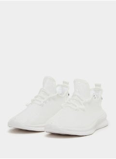 Styli Textured Knit Lace Up Sneakers  - Image 2