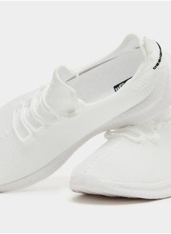 Styli Textured Knit Lace Up Sneakers  - Image 3