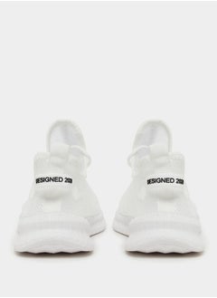 Styli Textured Knit Lace Up Sneakers  - Image 4