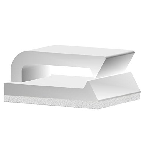 Coopache Ethernet Cable Clips Adhesive, Wire Clips Holder, Self Adhesive Wire Clips Management for Home and Office (100 Pieces) (White) - Image 2
