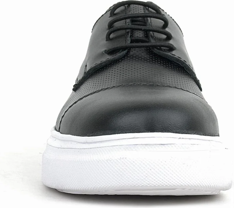 Rakerplus Leather Black High Sole Kids Classic Shoes