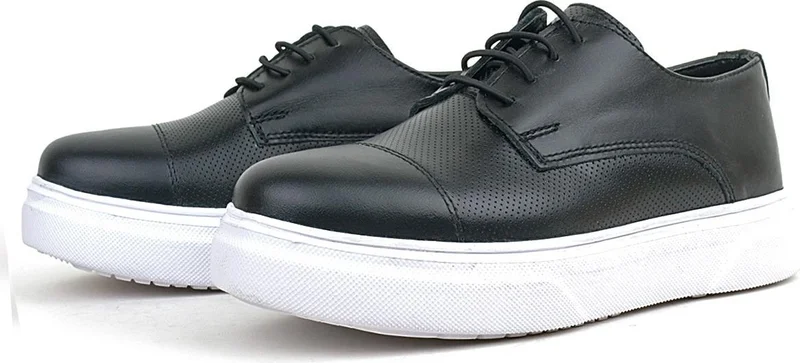 Rakerplus Leather Black High Sole Kids Classic Shoes