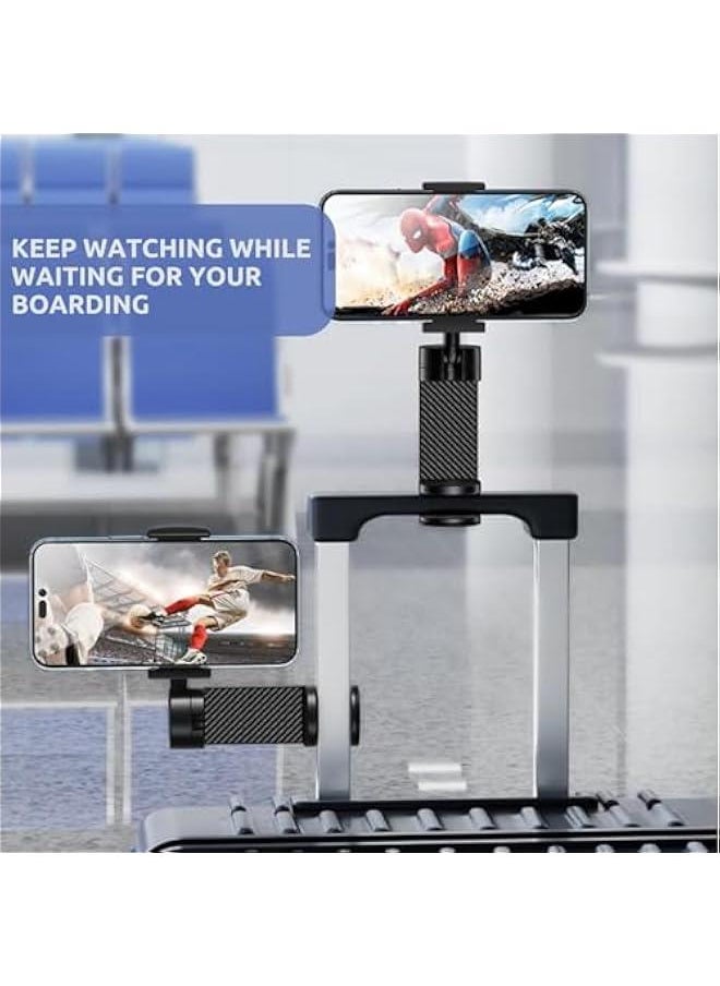 ماركة غير محددة 2 Pack Airplane Phone Holder Travel Essentials Accessories Cruise car Mount Cell Stand air Plane Table Aircraft front Desk Flight Vacation foldable mini Size Universal Hands Free for iPhone / Samsung  - Image 4