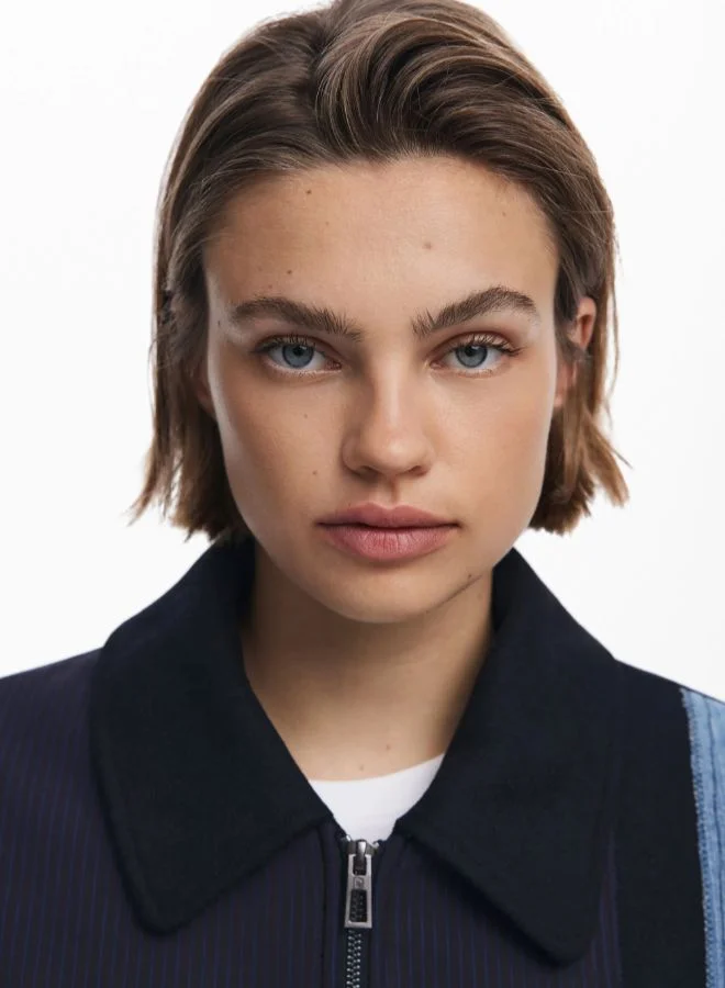 ديسيجوال معطف مرقع مستقيم