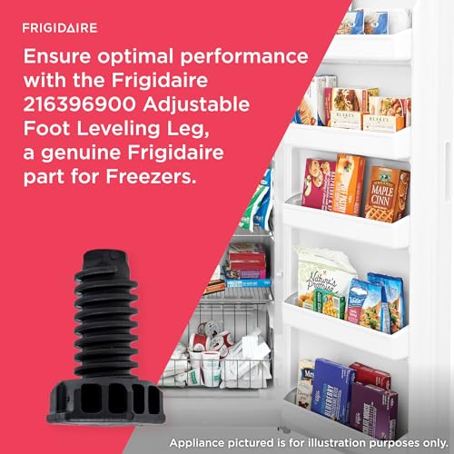 Frigidaire 216396900 Adjustable Foot Leveling Leg for Freezers, Black - Image 5