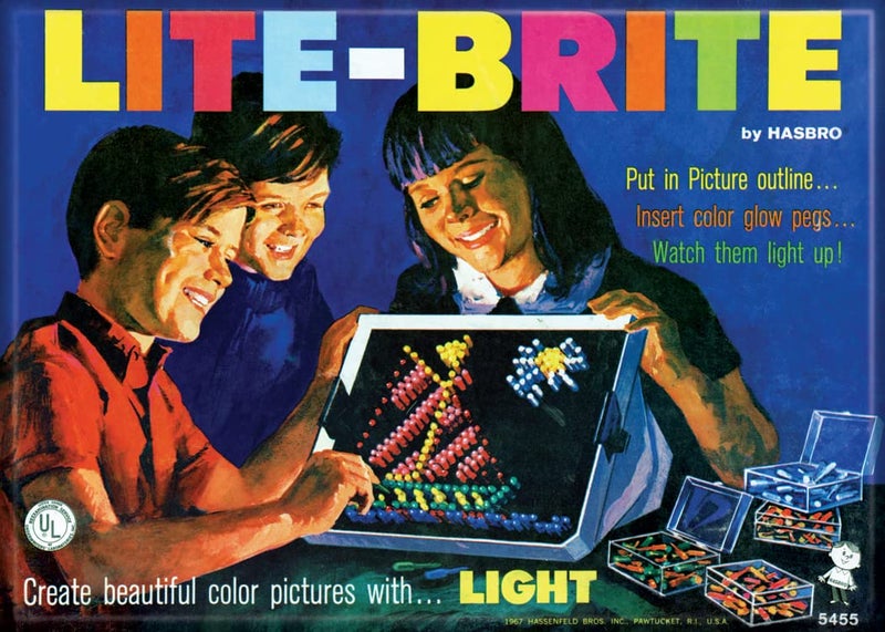 AtaBoy غطاء صندوق لعبة أتا بوي لايت برايت 25 × 35 مغناطيس للثلاجات والخزائن