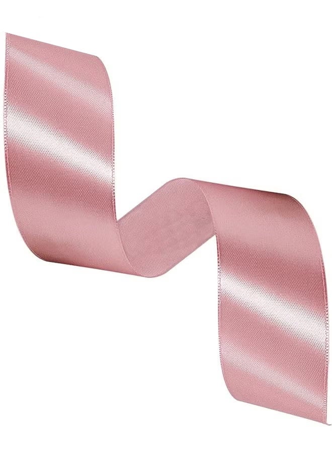 GIFT 2 pcs Bean Paste Ribbon,  2 Inches x 25 Yards Fabric Satin Ribbon for Gift Wrapping, Crafts, Hair Bows Making, Wreath, Wedding Party Decoration and Other Sewing Projects - Image 2