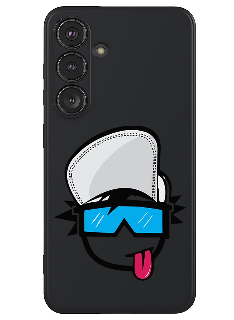 Theodor Protective Slim Fit Case Liquid Silicone Cover with Full Body Protection Anti-Scratch Shockproof Case For Samsung Galaxy S25 Plus (Black) - Crew 5 - Image 1