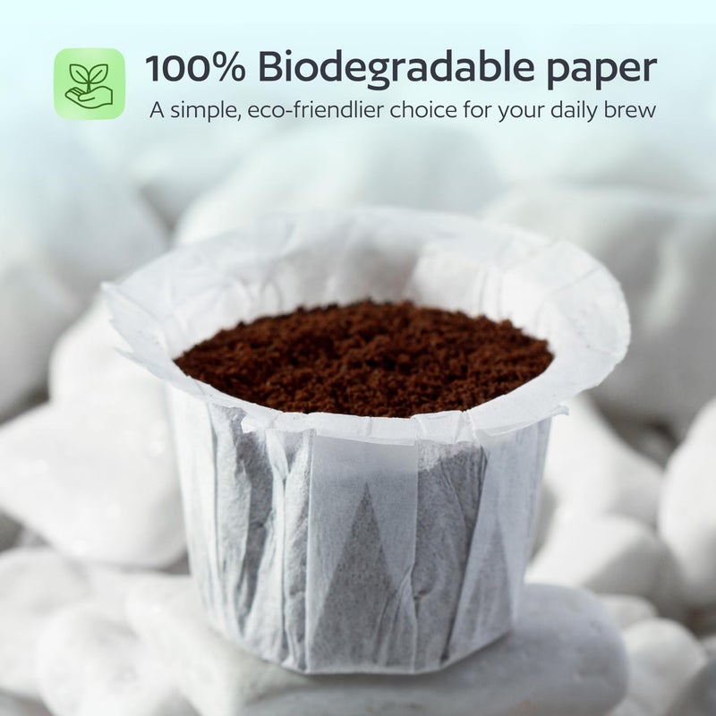 GoodCups Disposable K Cup Filters, 100 Count Disposable Paper Filters for Keurig Reusable K Cups, White - Image 5