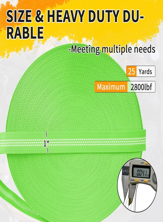 WEBSUKA Double-Sided Reflection Polyester Webbing Strap 5+Colors 1"– 25Yards Heavy Duty Webbing Roll, Flat Webbing for Night Safe Reminder Indoor&Outdoor Gear, Climbing, DIY Crafting, Repairing - Image 4