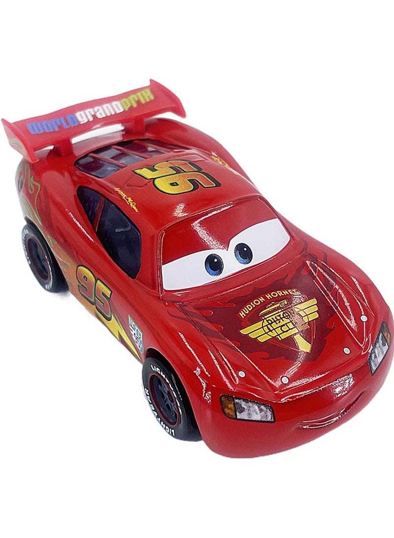 لعبة سيارة من خليط معدني مصبوبة بمقياس 1:55 من كارز ريد ماكوين، مناسبة لأعياد ميلاد الأطفال والأولاد - Image 2