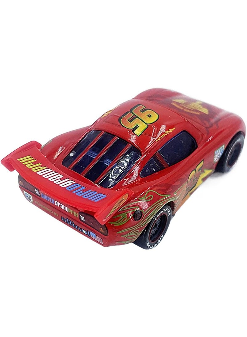لعبة سيارة من خليط معدني مصبوبة بمقياس 1:55 من كارز ريد ماكوين، مناسبة لأعياد ميلاد الأطفال والأولاد - Image 4