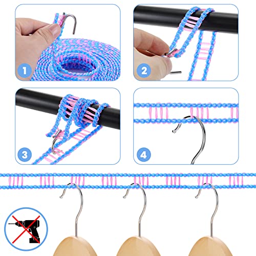 HISAFA 3-Pack Windproof Clothesline with Hooks – Super Strong and Durable, PE Material, 16ft – Ideal for Indoor/Outdoor Use & Travel - Image 5