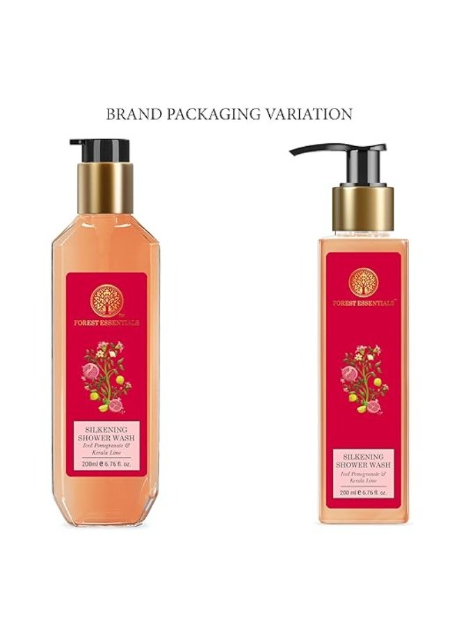 Forest Essentials Shower Wash Iced Pomegranate & Kerala Lime | Sulphate-Free Ayurvedic Body Wash | Softens, Scents & Hydrates Skin - Image 4