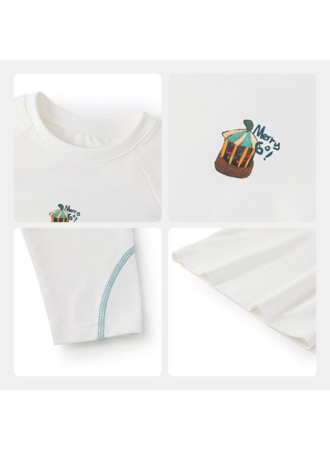 Quick-dry Antibacterial] Boys' T-shirt Long Sleeve Spring/autumn Style Baby Round Neck Top Children's 2025 New Style Girls' - Image 5