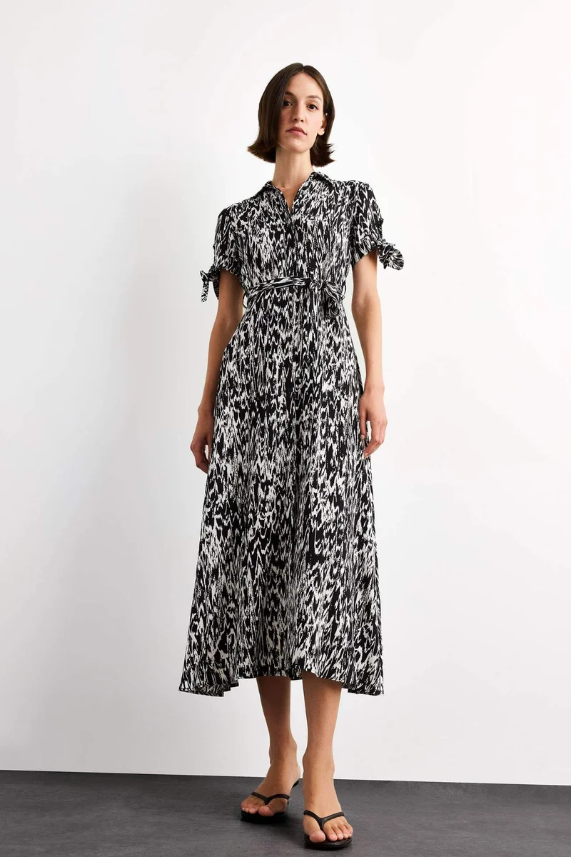 DeFacto Animal Print Maxi Dress