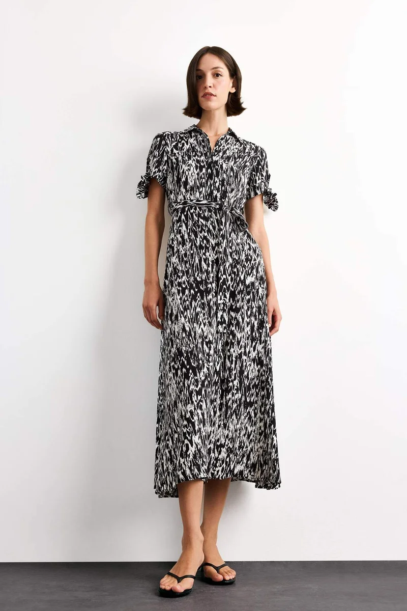 DeFacto Animal Print Maxi Dress