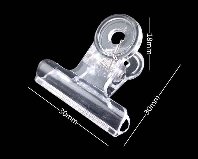 Yueton 24pcs Plastic Bulldog Clips, Utility Paper Clips, Hinge Clips for Home, Office Use (Clear) - Image 4