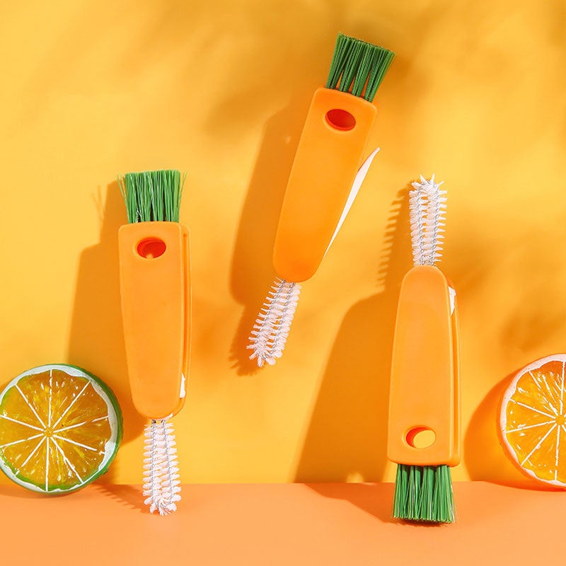 Multifunctional Cup Lid Cleaning Brush for Thermos, Grooves, Gaps, Milk Bottles, Carrot Cups - Image 1