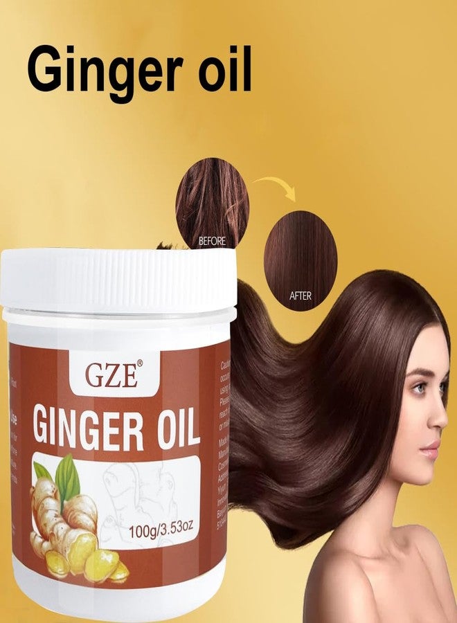 GZE Solid Ginger Oil Hair Growth Grease- Solid Hair Oil for Scalp Massage - Make Your Hair Shiny and Softer - Image 5