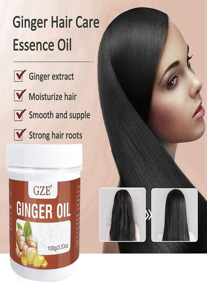 GZE Solid Ginger Oil Hair Growth Grease- Solid Hair Oil for Scalp Massage - Make Your Hair Shiny and Softer - Image 4