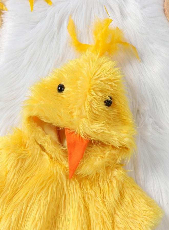 BeQeuewll Halloween Baby Costumes Newborn Infant Chicken Costume Hooded Bubble Romper Leggings Shoe Covers Toddler Cosplay Set(Chicken 3pcs, 0-6 Months - Image 3