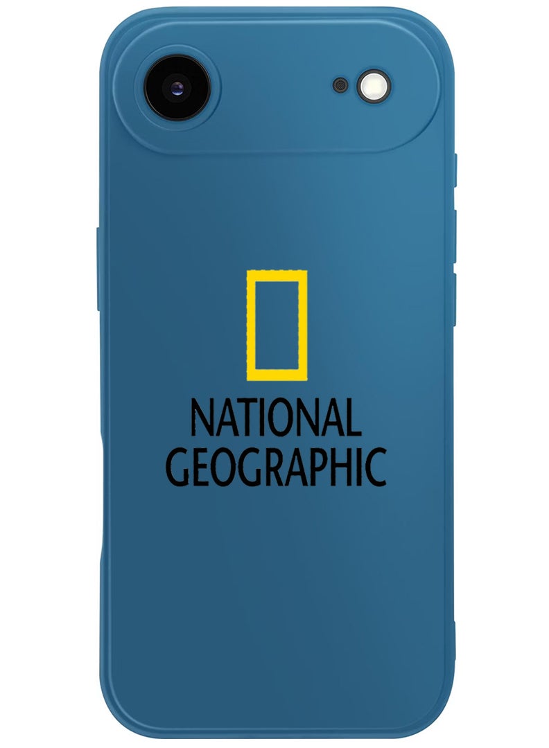 Theodor Protective Slim Fit Case Liquid Silicone Cover with Full Body Protection Anti-Scratch Shockproof Case For Apple iPhone 17 Air (Blue) National Geography - Image 1