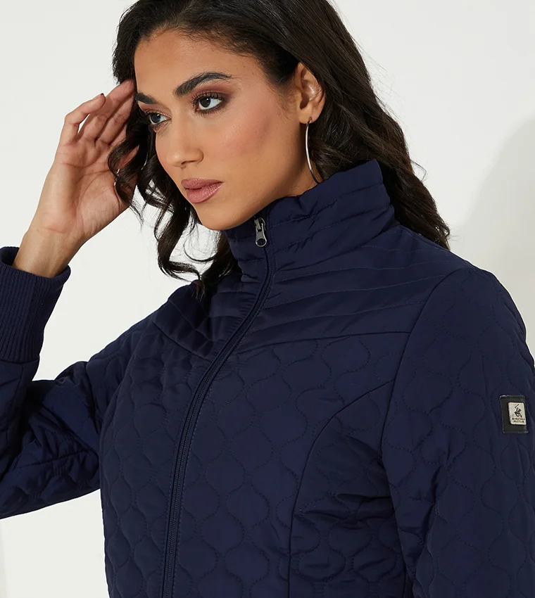 BEVERLY HILLS POLO CLUB  Quilted Zippered Puffer Jacket for Women | Best Price UAE