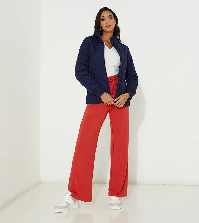 BEVERLY HILLS POLO CLUB  Quilted Zippered Puffer Jacket for Women | Best Price UAE