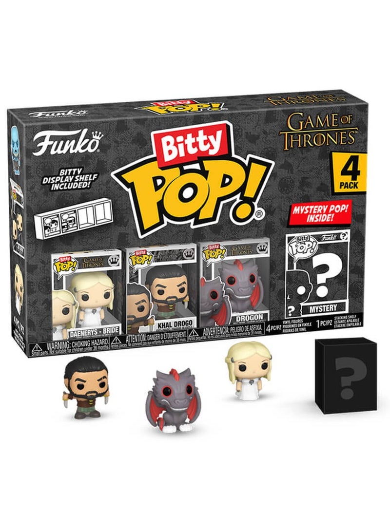 Funko Bitty Pop! Tv Series: Game of Thrones - Daenerys Targaryen 4-Pack - - Image 1